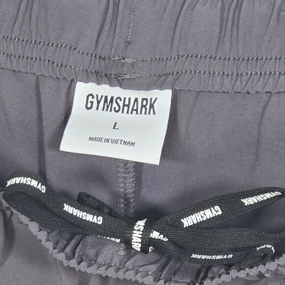 Gym Shark Mens Woven Lightweight Slim Fit Tapered Gray Leg Joggers Size Large - Picture 7 of 11